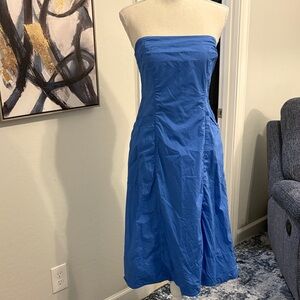 Free People Elegant Blue Strapless Dress